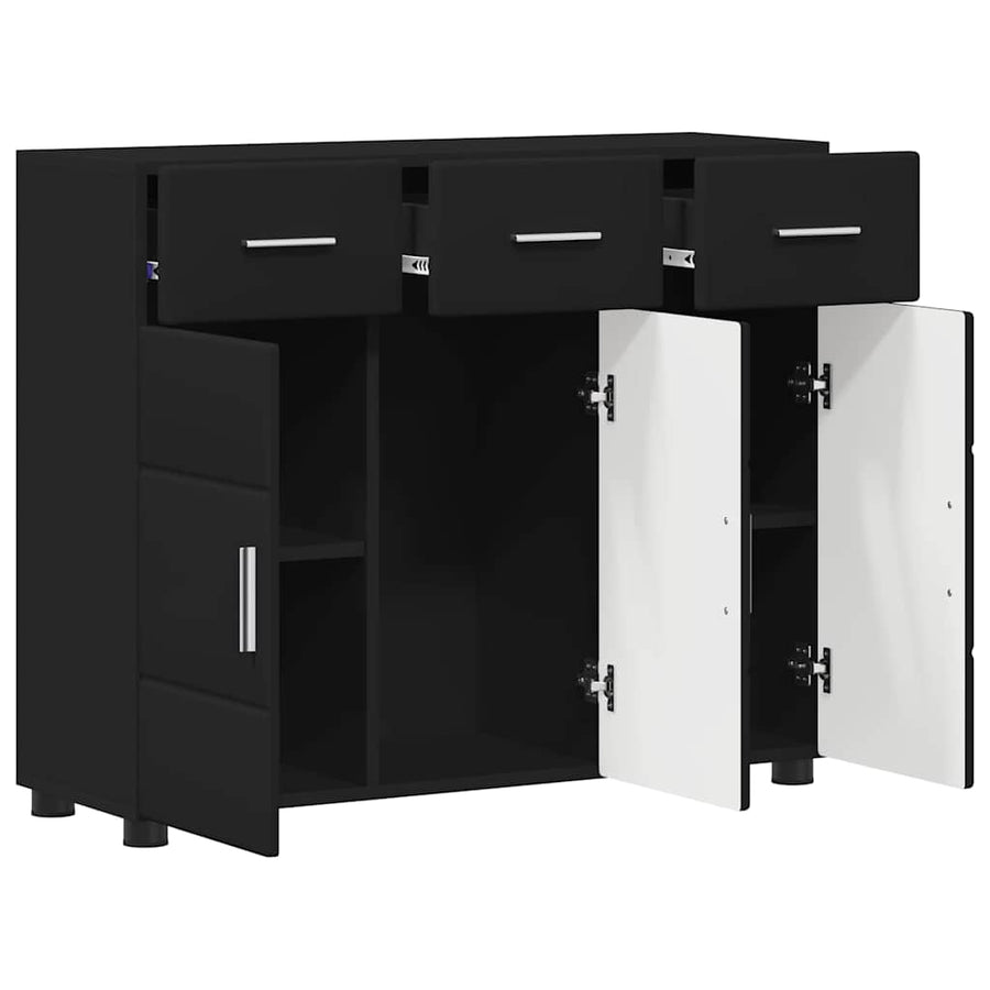 Dressoir met plank Zwart 88,5 x 30,5 x 73 cm Bewerkt hout