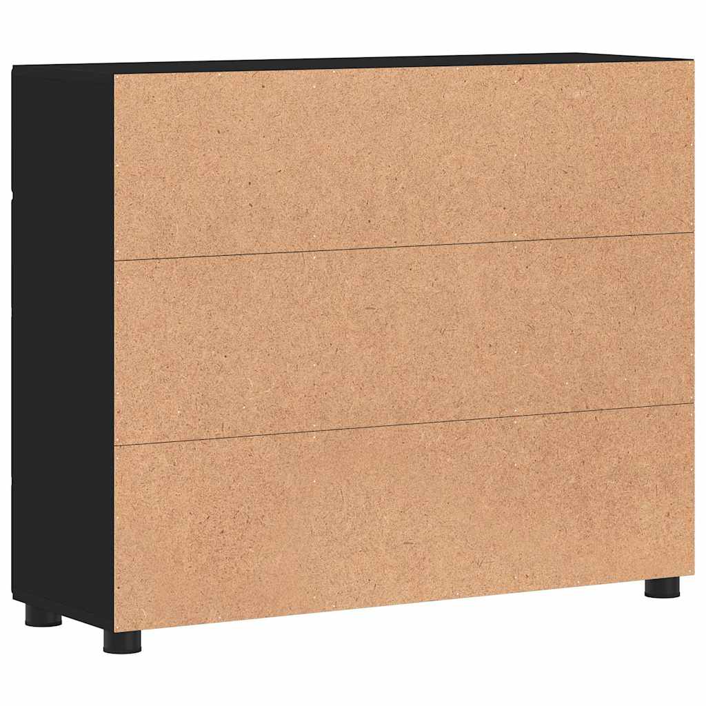Dressoir met plank Zwart 88,5 x 30,5 x 73 cm Bewerkt hout