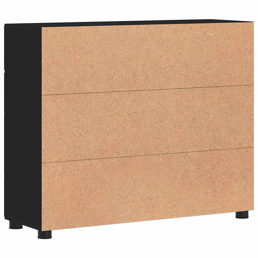 Dressoir met plank Zwart 88,5 x 30,5 x 73 cm Bewerkt hout
