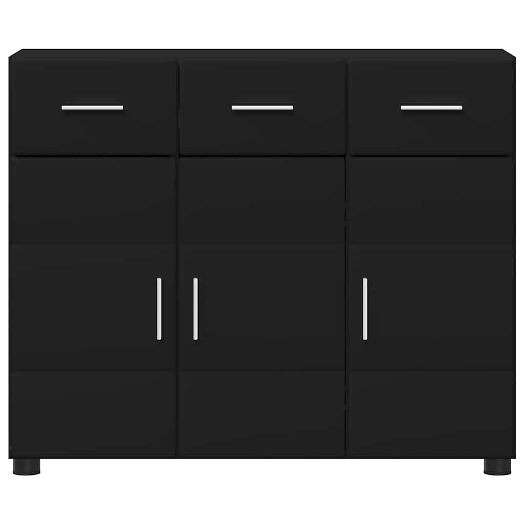 Dressoir met plank Zwart 88,5 x 30,5 x 73 cm Bewerkt hout