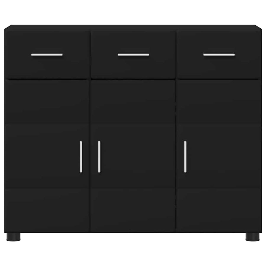 Dressoir met plank Zwart 88,5 x 30,5 x 73 cm Bewerkt hout
