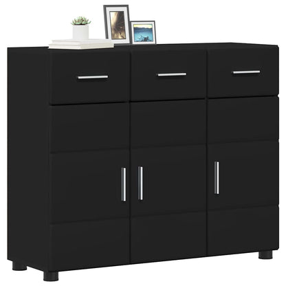 Dressoir met plank Zwart 88,5 x 30,5 x 73 cm Bewerkt hout