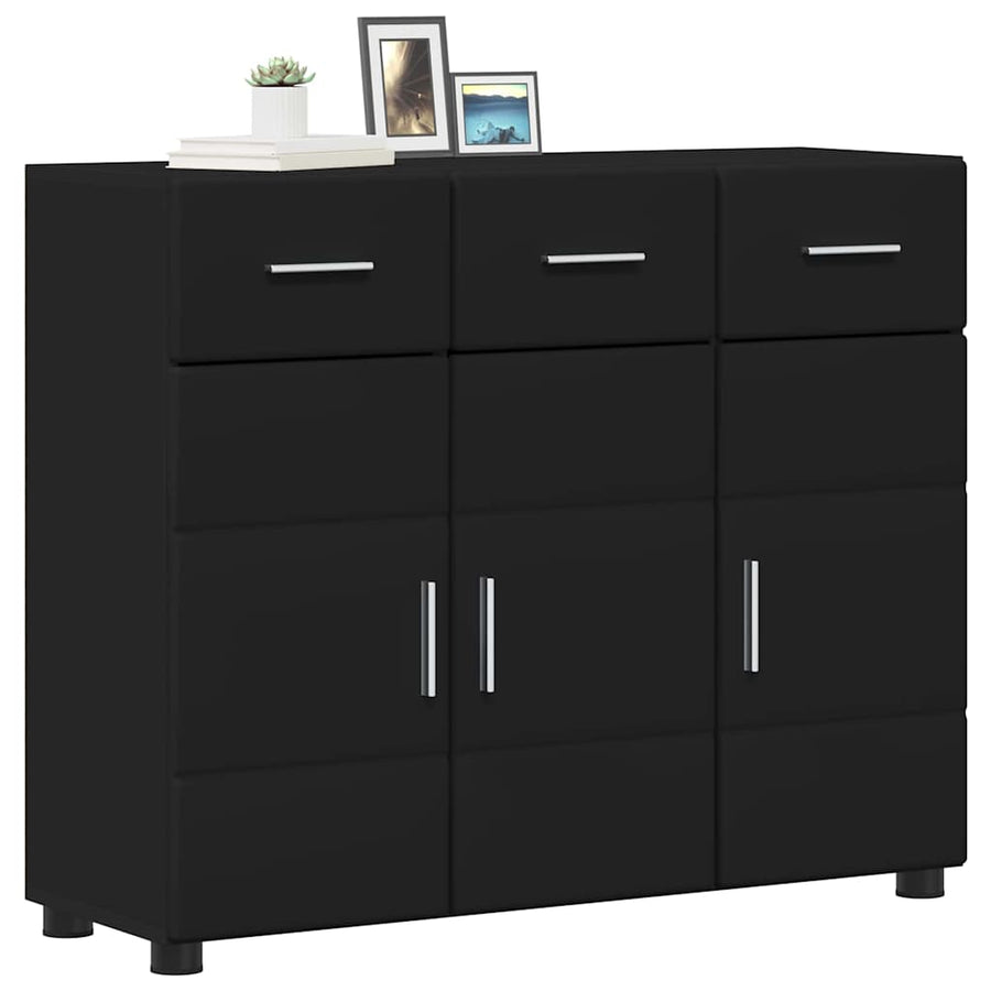 Dressoir met plank Zwart 88,5 x 30,5 x 73 cm Bewerkt hout