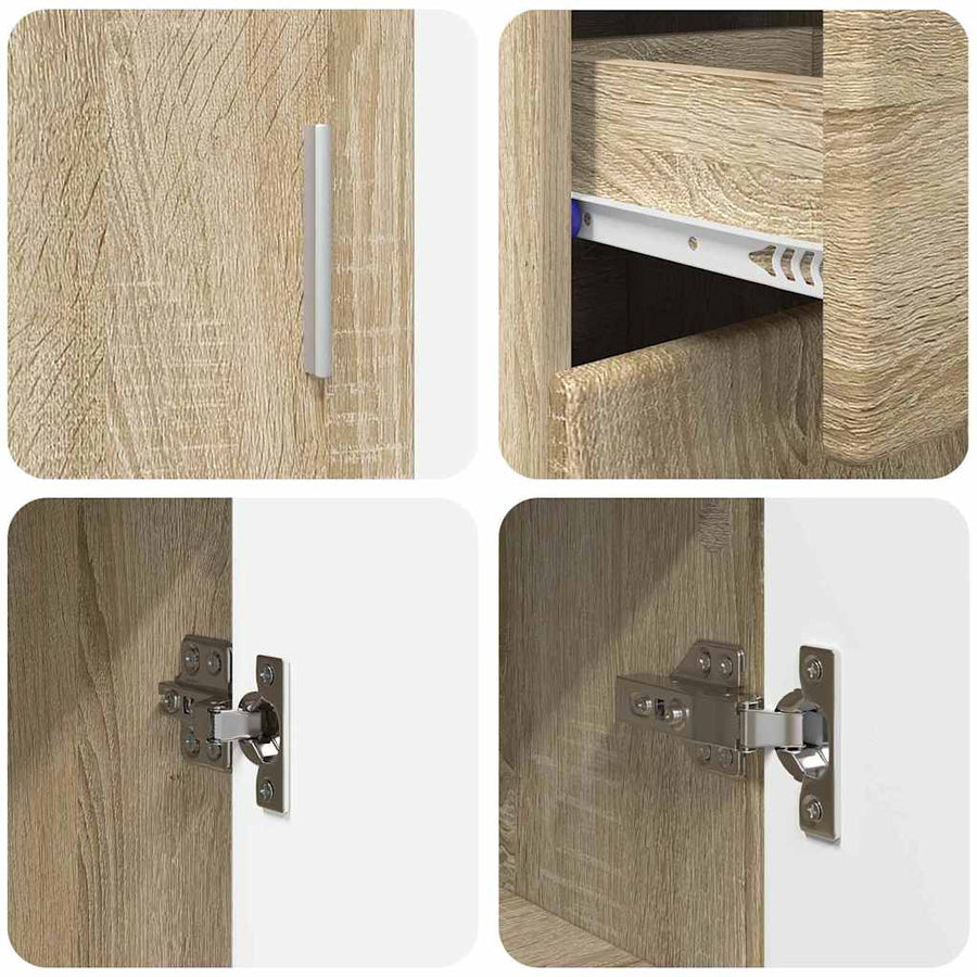 Dressoir Sonoma Eiken 88,5 x 30,5 x 73 cm Bewerkt hout