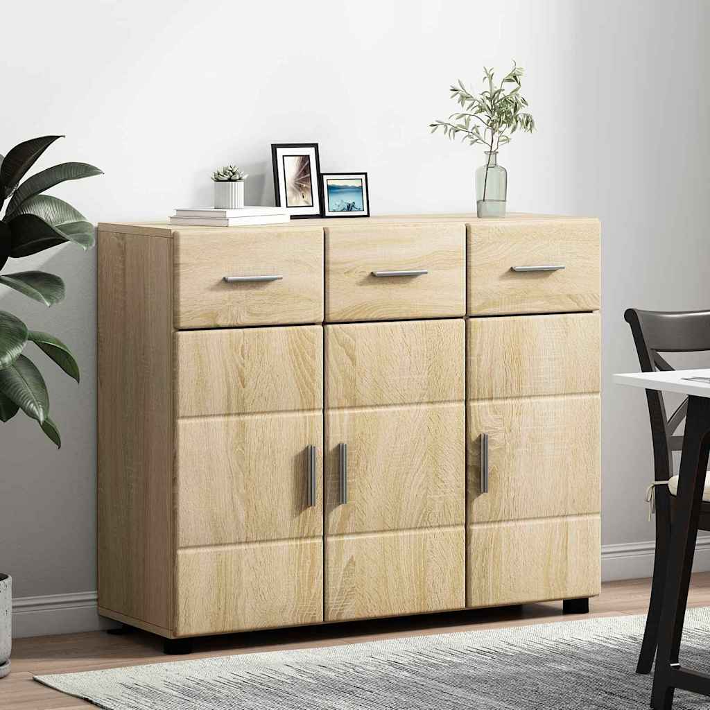 Dressoir Sonoma Eiken 88,5 x 30,5 x 73 cm Bewerkt hout