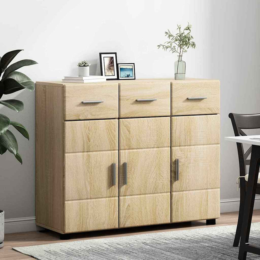 Dressoir Sonoma Eiken 88,5 x 30,5 x 73 cm Bewerkt hout