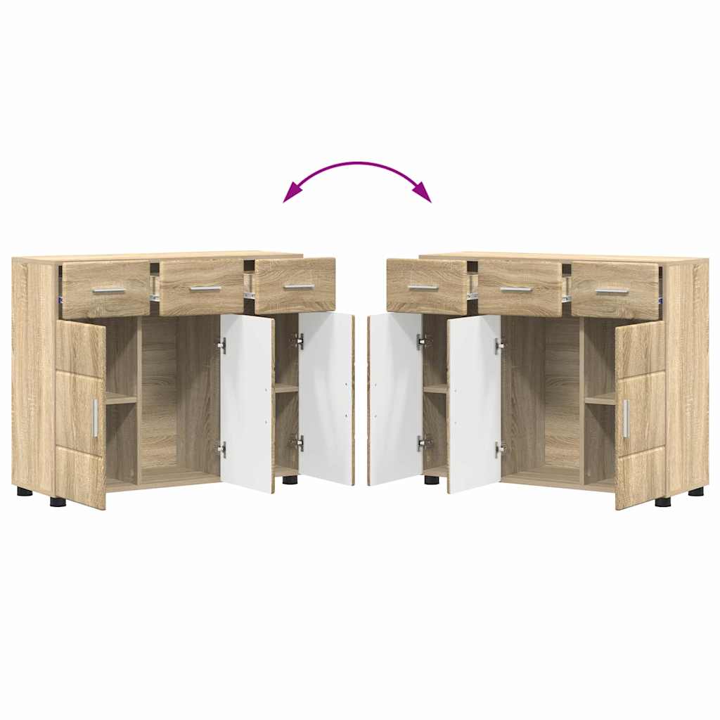 Dressoir Sonoma Eiken 88,5 x 30,5 x 73 cm Bewerkt hout
