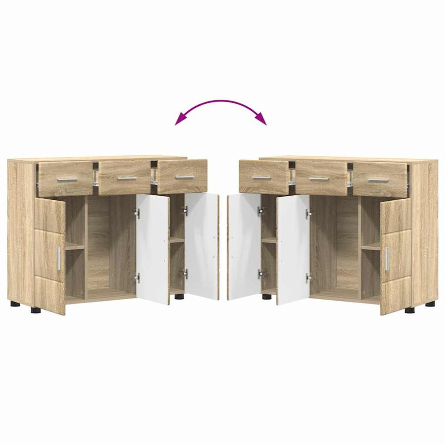 Dressoir Sonoma Eiken 88,5 x 30,5 x 73 cm Bewerkt hout