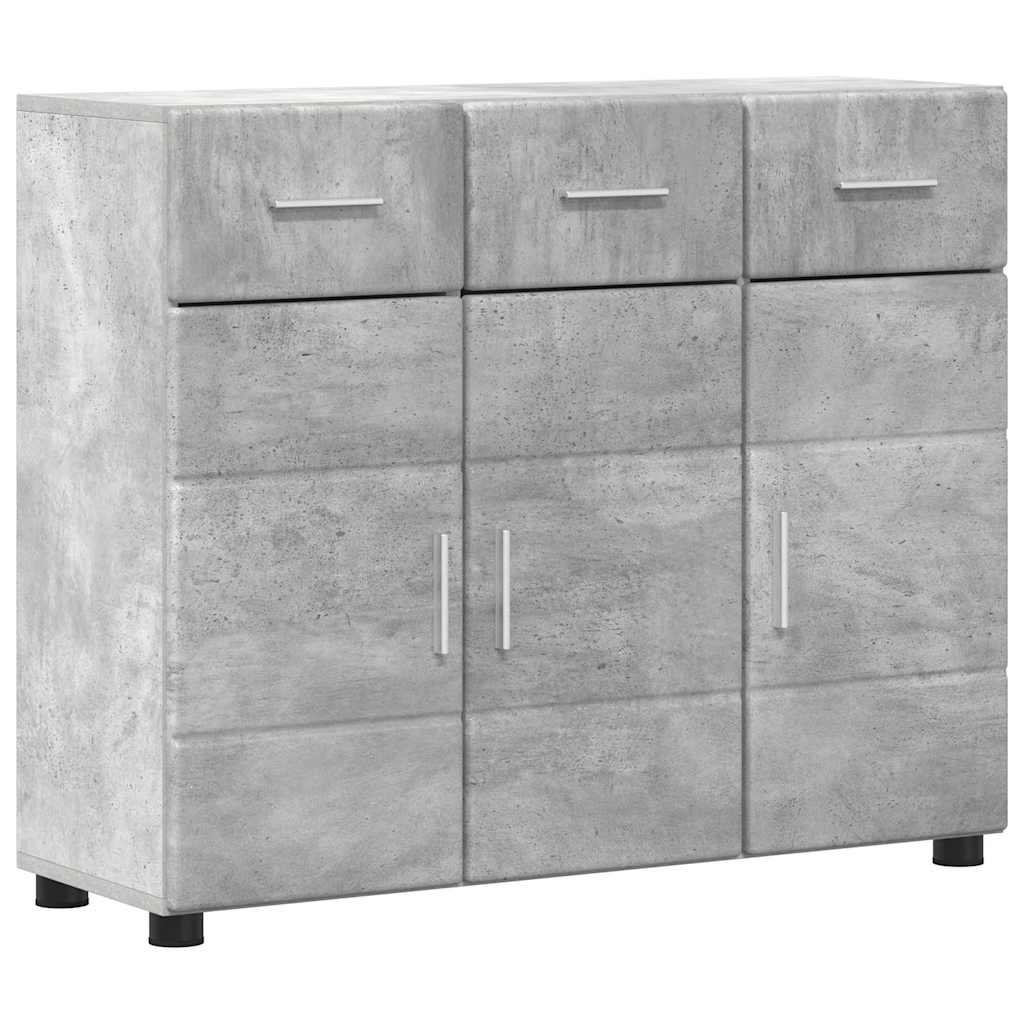 Dressoir FLORIN Beton Grijs 88,5 x 30,5 x 73 cm Bewerkt hout