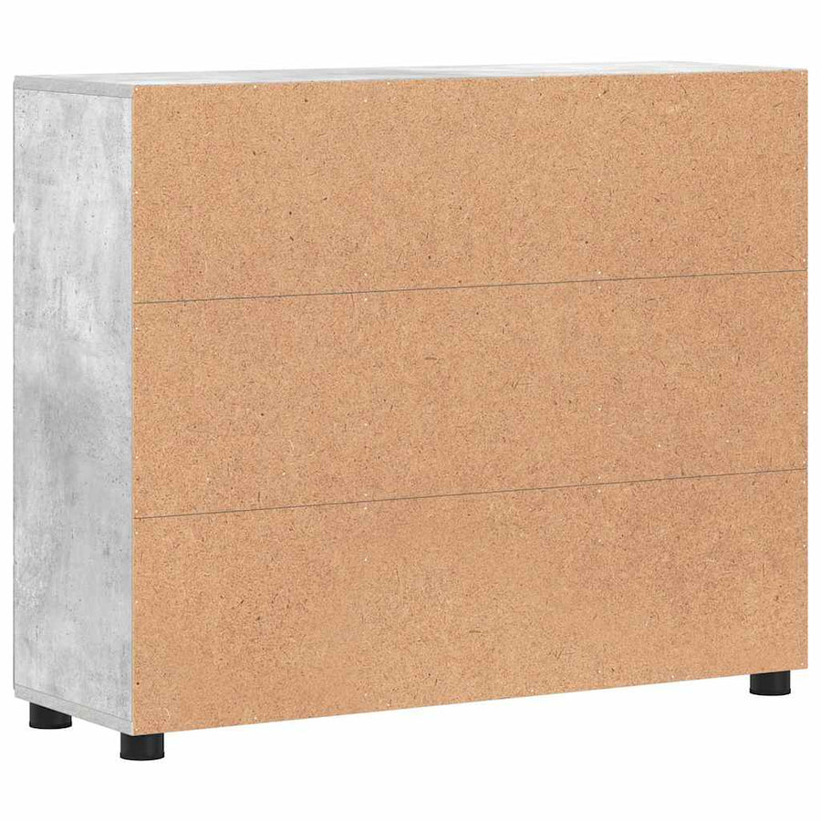 Dressoir FLORIN Beton Grijs 88,5 x 30,5 x 73 cm Bewerkt hout