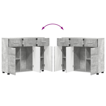 Dressoir FLORIN Beton Grijs 88,5 x 30,5 x 73 cm Bewerkt hout