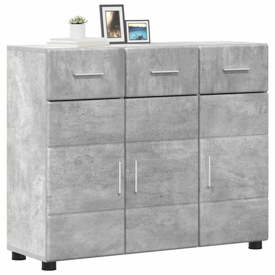 Dressoir FLORIN Beton Grijs 88,5 x 30,5 x 73 cm Bewerkt hout
