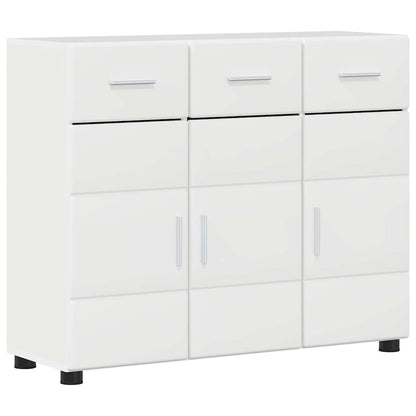 Dressoir Hoogglans wit 88,5 x 30,5 x 73 cm Bewerkt hout