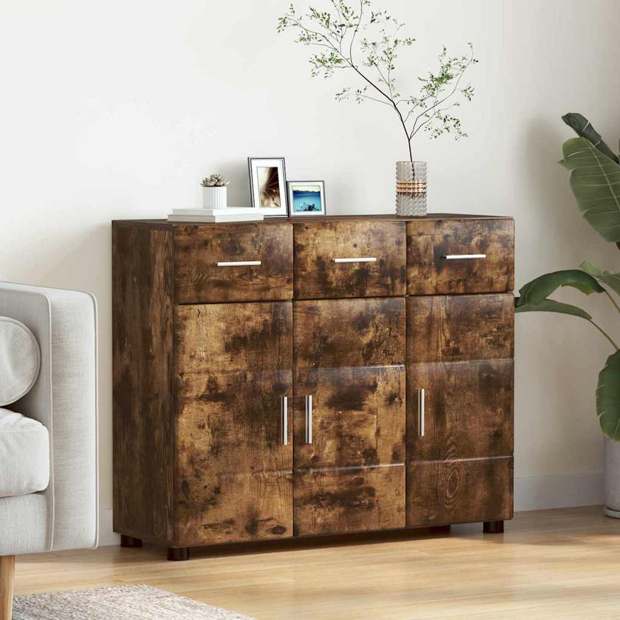 Dressoir Gerookt eiken 88,5 x 30,5 x 73 cm Bewerkt hout