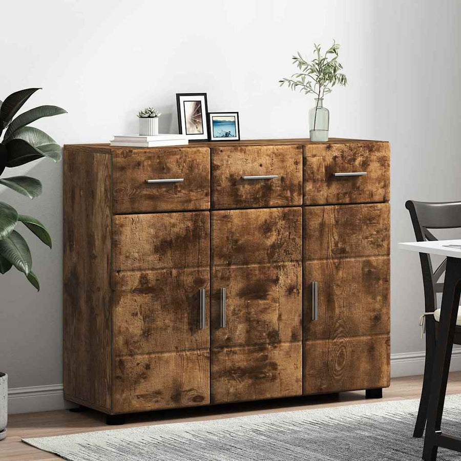 Dressoir Gerookt eiken 88,5 x 30,5 x 73 cm Bewerkt hout