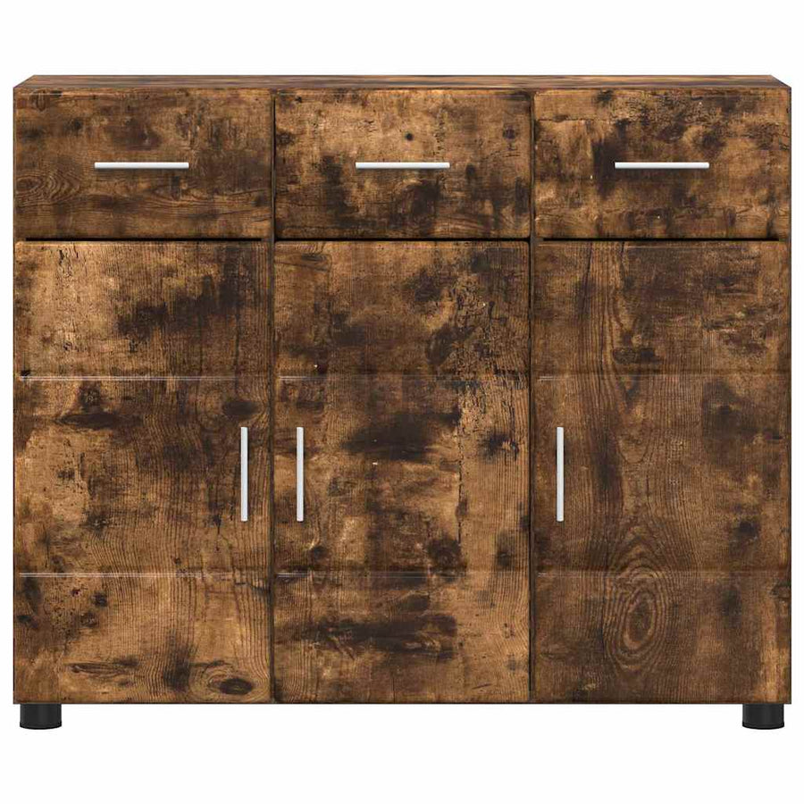 Dressoir Gerookt eiken 88,5 x 30,5 x 73 cm Bewerkt hout