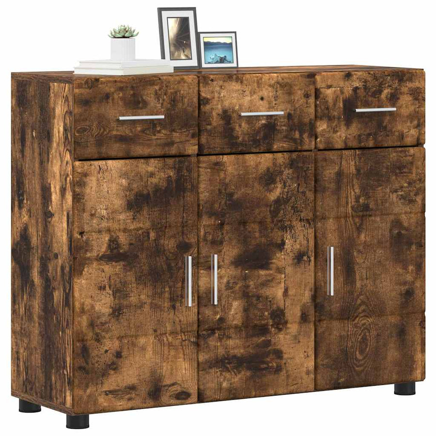 Dressoir Gerookt eiken 88,5 x 30,5 x 73 cm Bewerkt hout