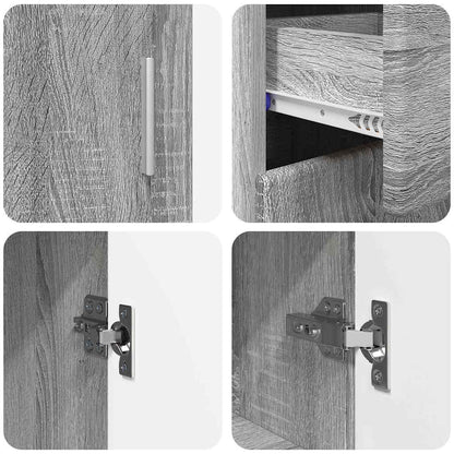 Dressoir Grijs Sonoma 88,5 x 30,5 x 73 cm Bewerkt hout
