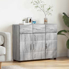 Sideboard FLORIN Grey Sonoma 88.5 x 30.5 x 73 cm Engineered wood