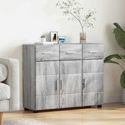 Dressoir 88,5x30,5x73 cm grijs bewerkt hout