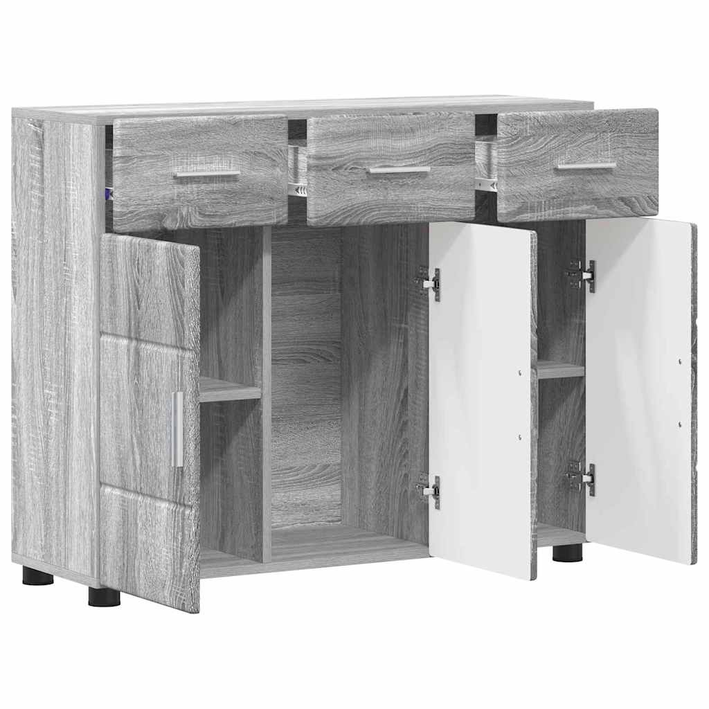 Dressoir Grijs Sonoma 88,5 x 30,5 x 73 cm Bewerkt hout