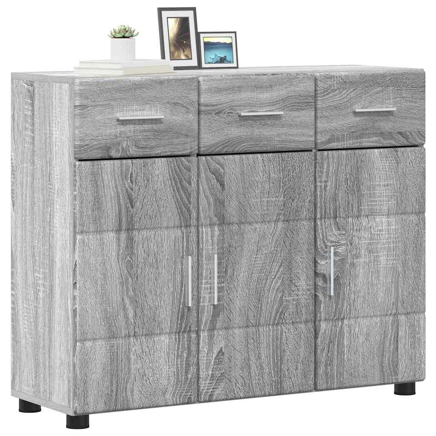 Dressoir Grijs Sonoma 88,5 x 30,5 x 73 cm Bewerkt hout