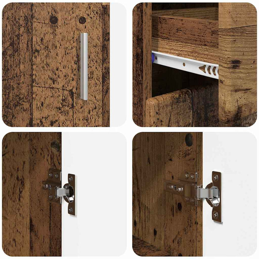 Dressoir met plank Oudhout 88,5 x 30,5 x 73 cm Bewerkt hout