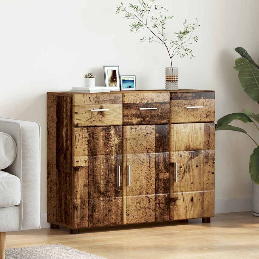 Dressoir met plank Oudhout 88,5 x 30,5 x 73 cm Bewerkt hout