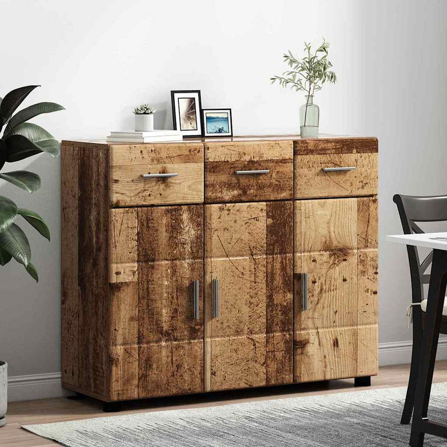 Dressoir met plank Oudhout 88,5 x 30,5 x 73 cm Bewerkt hout