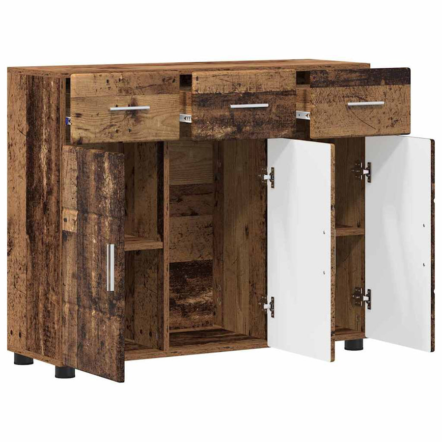 Dressoir met plank Oudhout 88,5 x 30,5 x 73 cm Bewerkt hout