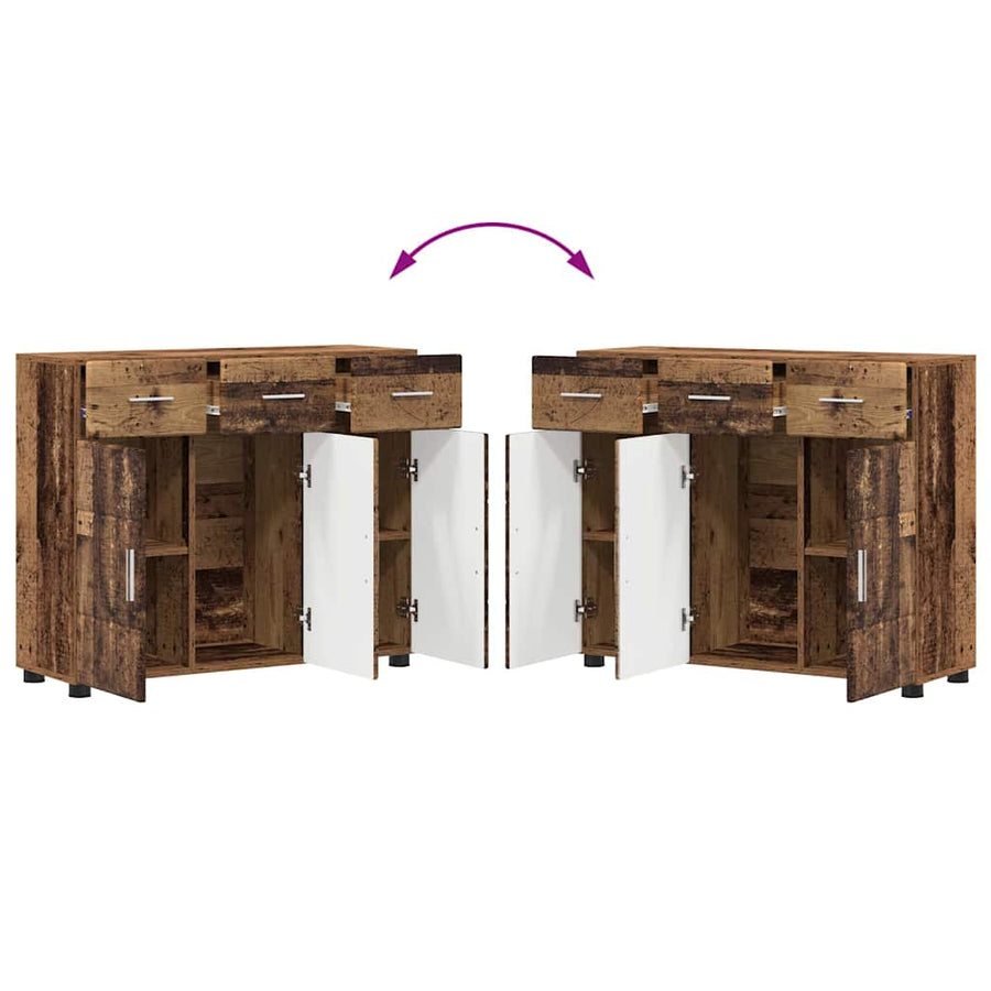 Dressoir met plank Oudhout 88,5 x 30,5 x 73 cm Bewerkt hout