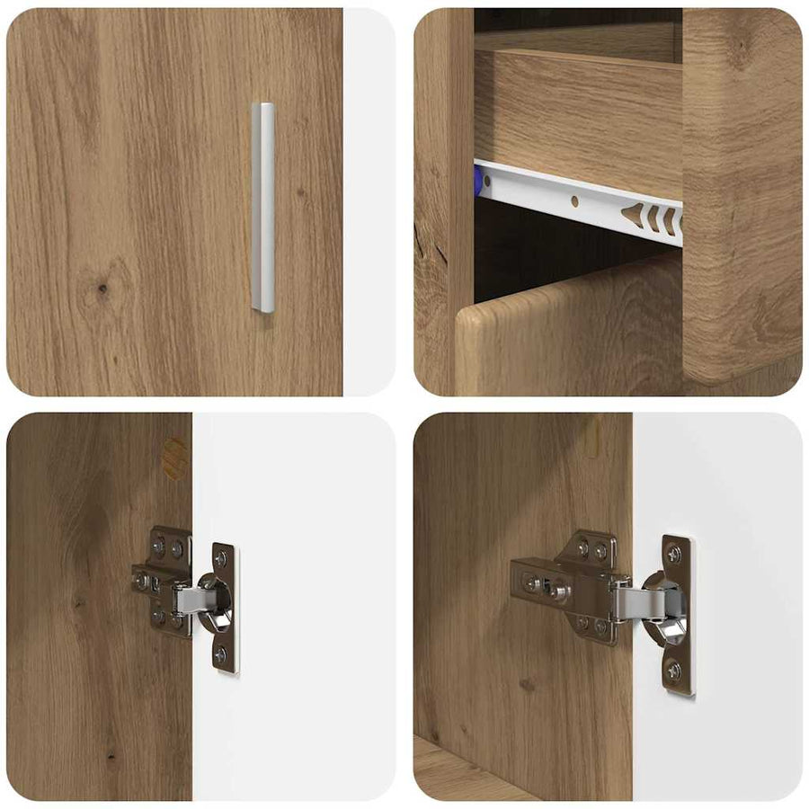 Dressoir Artisan Eiken 88,5 x 30,5 x 73 cm Bewerkt hout