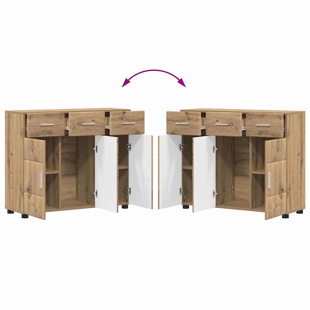 Dressoir Artisan Eiken 88,5 x 30,5 x 73 cm Bewerkt hout