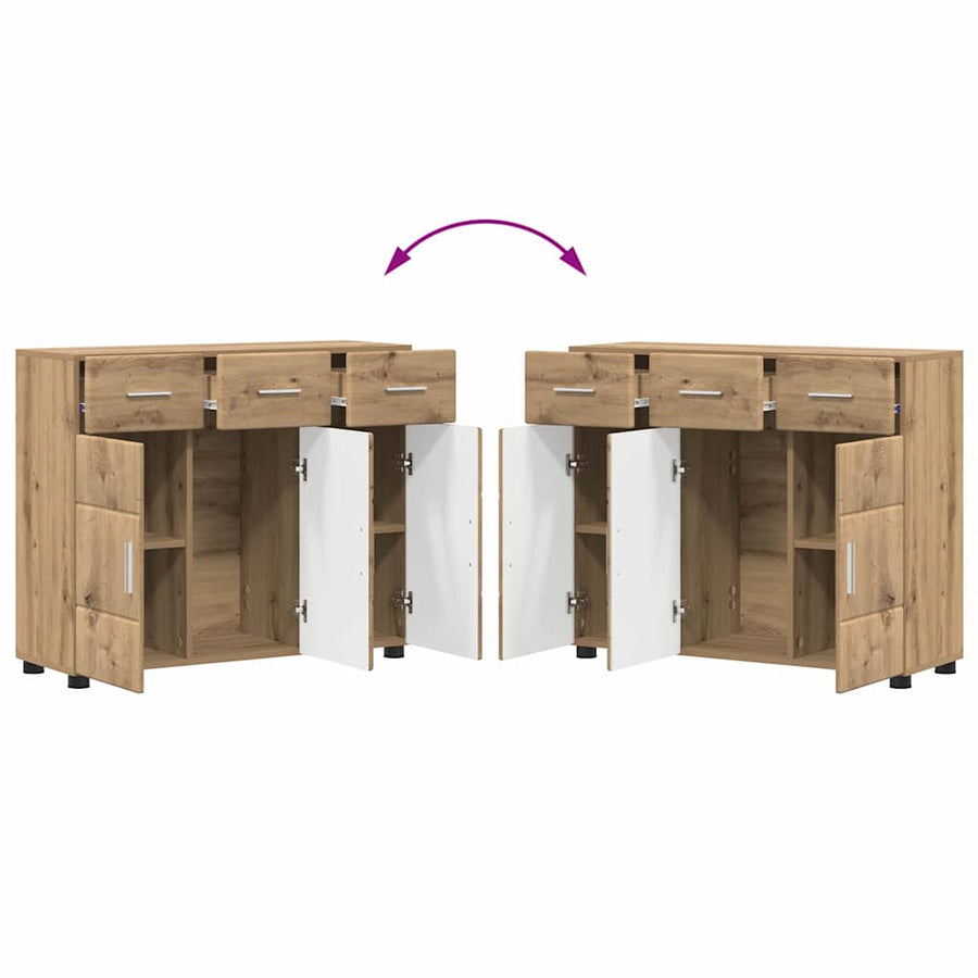 Dressoir Artisan Eiken 88,5 x 30,5 x 73 cm Bewerkt hout