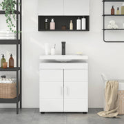 Badkamerkastenset wit 60x34x63 cm bewerkt hout