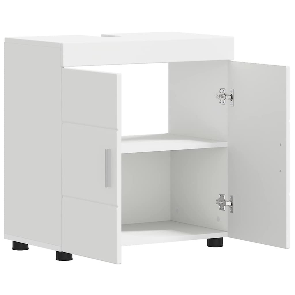 Badkamerkastenset TULUM Wit 60 x 34 x 63 cm Bewerkt hout