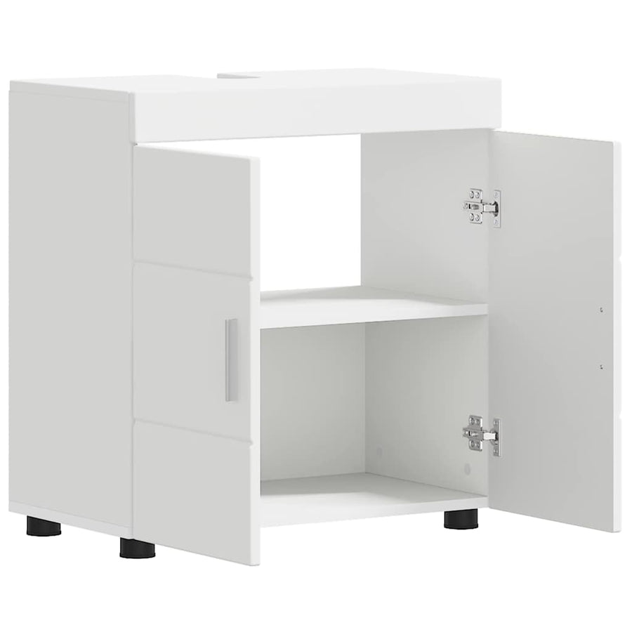 Badkamerkastenset TULUM Wit 60 x 34 x 63 cm Bewerkt hout