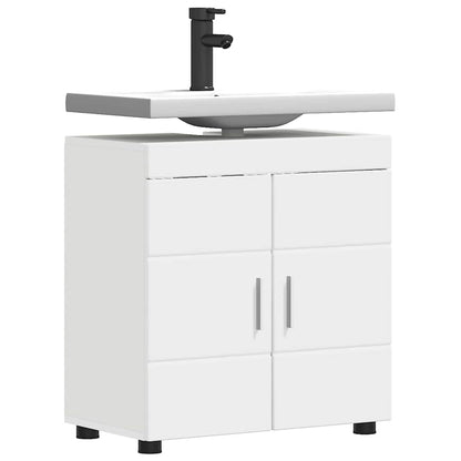 Badkamerkastenset TULUM Wit 60 x 34 x 63 cm Bewerkt hout