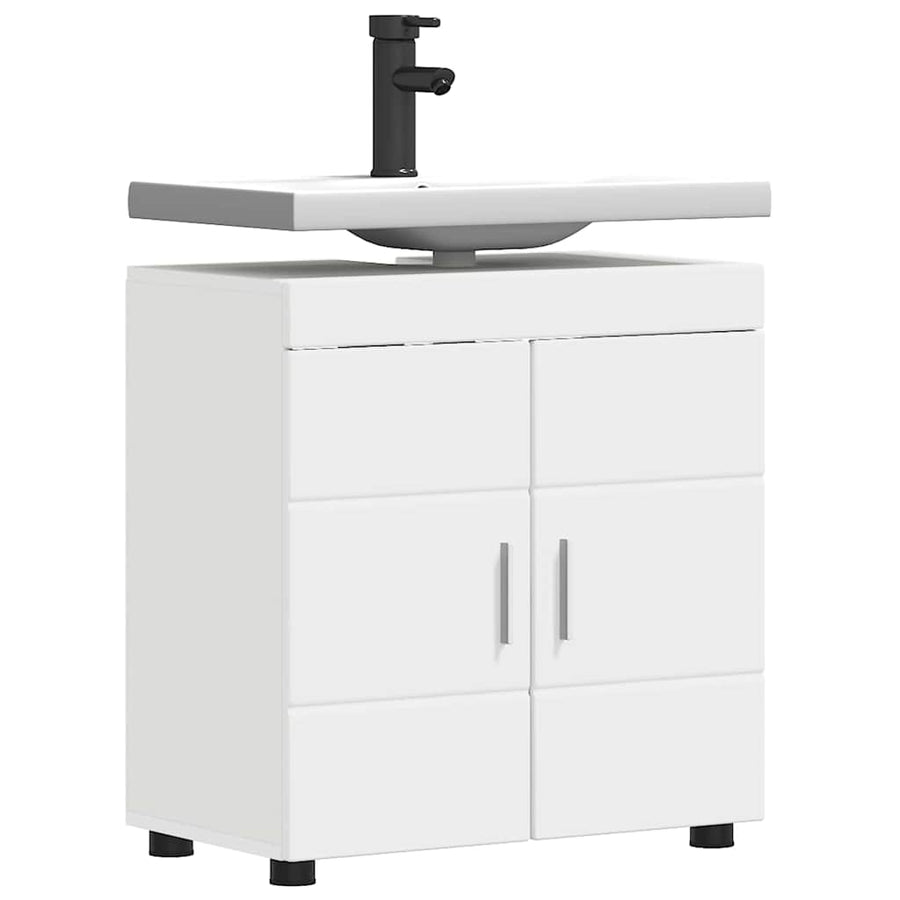 Badkamerkastenset TULUM Wit 60 x 34 x 63 cm Bewerkt hout