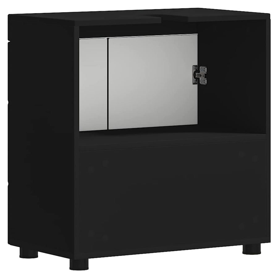 Badkamerkastenset TULUM Zwart 60 x 34 x 63 cm Bewerkt hout