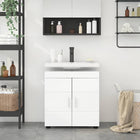 Badkamerkast 60x34x63 cm hoogglans wit bewerkt hout