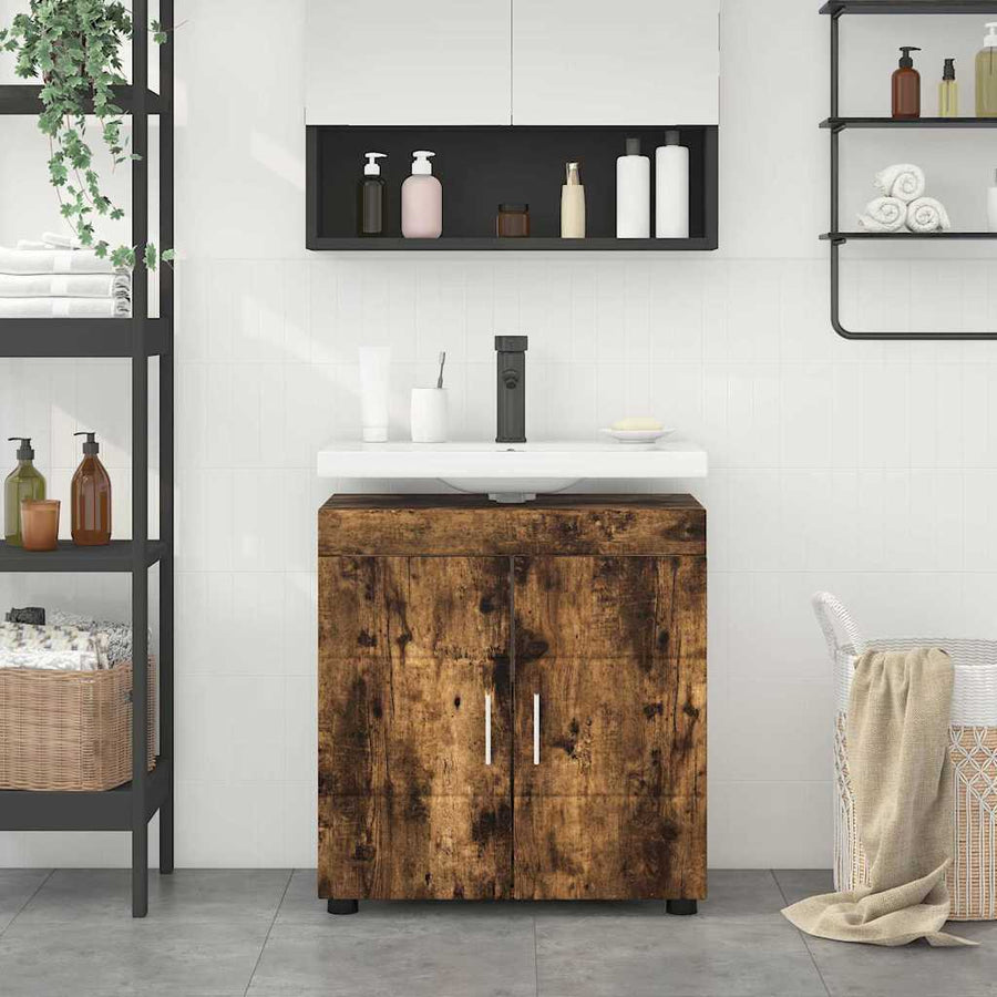 Badkamerkastenset TULUM Gerookt eiken 60 x 34 x 63 cm