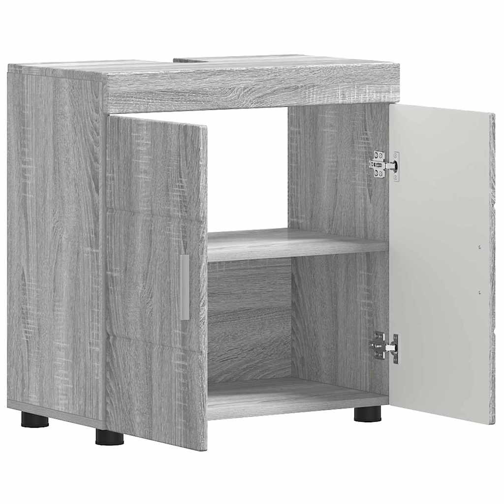 Badkamerkastenset met opslag TULUM Grijs Sonoma 60 x 34 x 63 cm