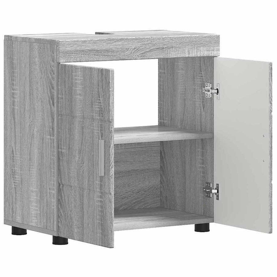 Badkamerkastenset met opslag TULUM Grijs Sonoma 60 x 34 x 63 cm