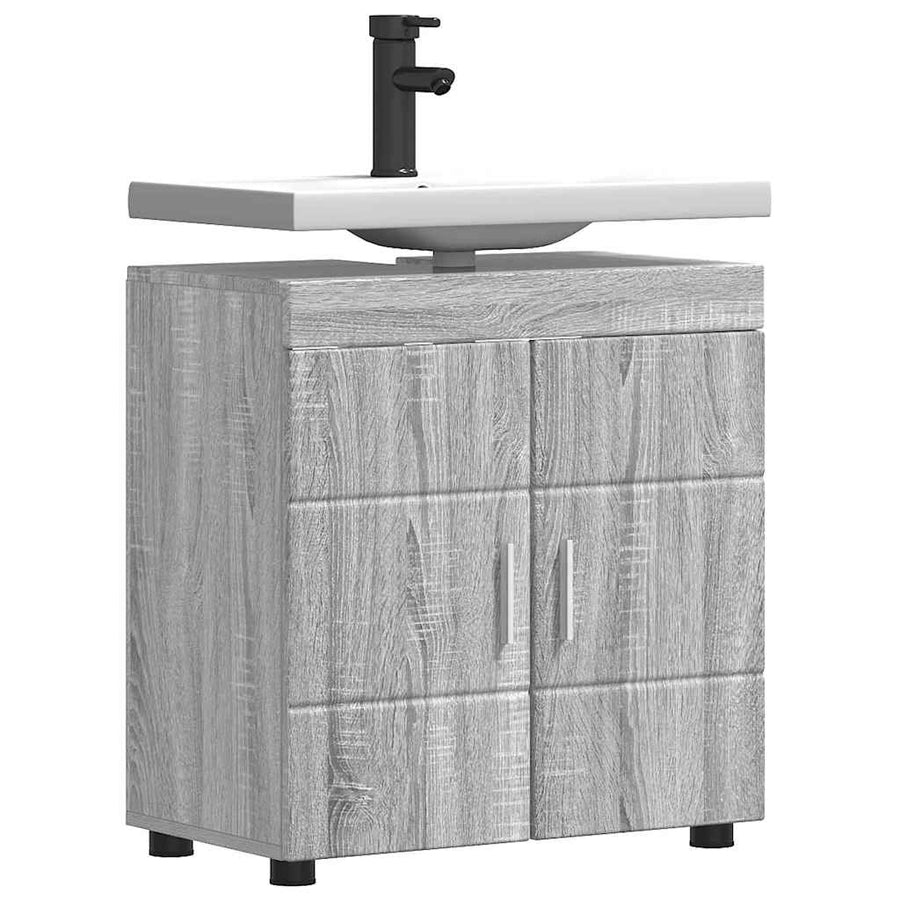 Badkamerkastenset met opslag TULUM Grijs Sonoma 60 x 34 x 63 cm