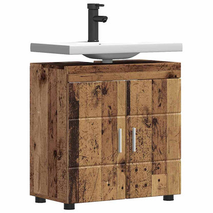 Badkamerkastenset TULUM Oudhout 60 x 34 x 63 cm Bewerkt hout