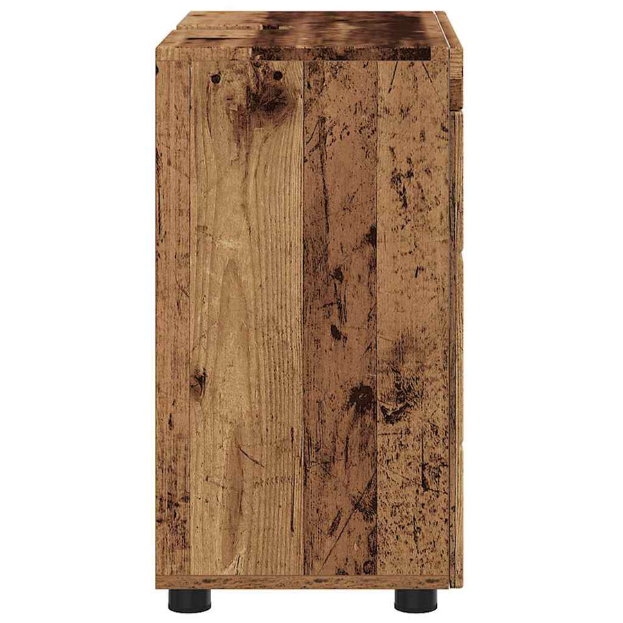 Badkamerkastenset TULUM Oudhout 60 x 34 x 63 cm Bewerkt hout