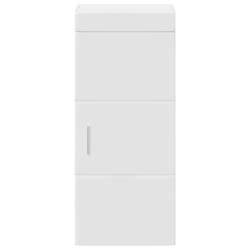 Badkamer wandkast TULUM Wit 37 x 24,5 x 86 cm Bewerkt hout