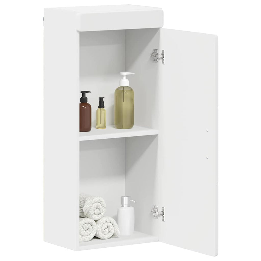 Badkamer wandkast TULUM Wit 37 x 24,5 x 86 cm Bewerkt hout