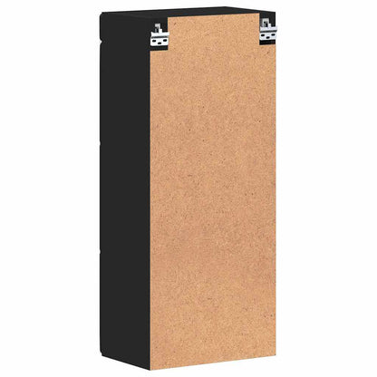 Badkamer wandkast TULUM Zwart 37 x 24,5 x 86 cm Bewerkt hout